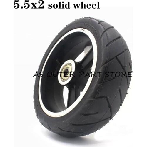 High-quality 5.5x2 Solid wheels 5.5*2 tubeless wheel Fast wheel F0,jackhot,Nes carbon fiber scooter solid tire with alloy rim
