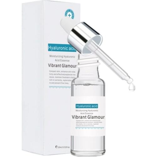 VIBRANT GLAMOUR Hyaluronic Acid Face Serum Anti-Aging Shrink Pore Whitening Moisturizing Essence Face Cream Dry Skin Care 15ml