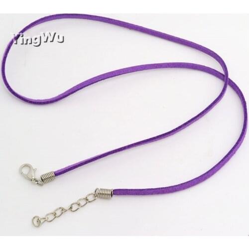 Yingwu 10Pcs Handmade Suede Cord Leather Adjustable Braided Rope Necklaces & Pendant Charms Lobster Clasp String Cord