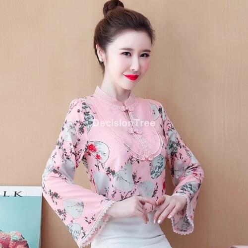 2021 woman qipao tops chinese traditional cheongsam top vintage traditional chinese clothing for women cheongsam blouse qipao