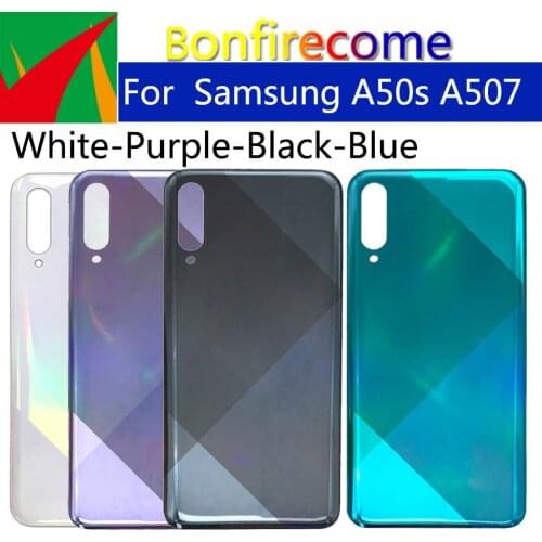 10Pcs\Lot Back Housing For Samsung Galaxy A50S A507 A507FN Rear Door Repair Case Battery Cover Replace Parts Panel
