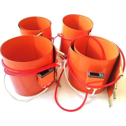125*1740*1.5mm silicone drum heater for oil barrel 230v 1000w digital thermostat on wire 1500mm lead wire