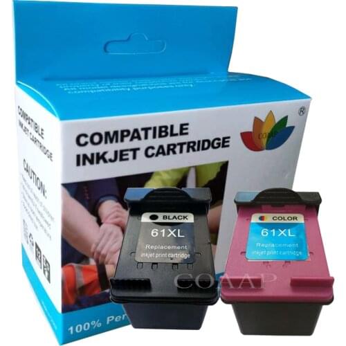 2pcs Refilled ink for HP 61 XL HP61 DeskJet 1000 3000 1050 1055 2050 3050 3510 3054 Printer cartridge