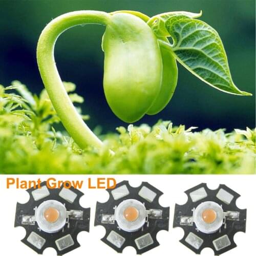 50PCS 3W BridgeLux High Power full spectrum 400nm-840nm LED Bead Grow Plant light with 20mm Star Base