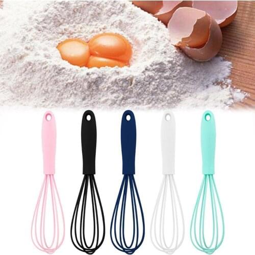 6 Inch Manual Egg Beater Steel Silicone Balloon Whisk Cream Mixer Stirring Mixing Whisking Balloon Coil Style Egg Tool