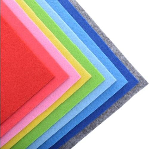 QUANFANG Non Woven Fabric 2mm Thickness Polyester Felt Of Home Decoration Pattern Bundle For Sewing Dolls Crafts 9pcs 30x30cm