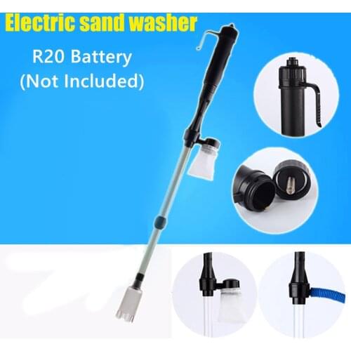 Aquarium Electric Water Changer Operated Fish Tank Sand Washer Vacuum Gravel Water Changer Siphon Filter Cleaner Fish Tank Tools