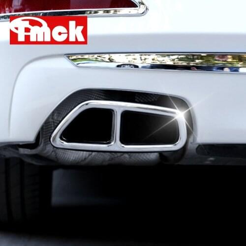 For BMW 5 Series G30 2017 2018 2019 2020 Stainless Steel Car Accessories Throat Muffler Exhaust Pipe Tail Cover Trim Sticker NEW