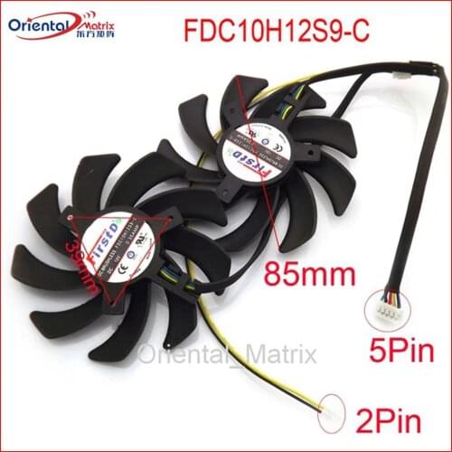Free Shipping 2pcs/lot FDC10H12S9-C 85mm 12V 0.35A VGA Fan For ASUS POSEIDON GTX770 GTX780 GTX980-P Graphics Card Cooling Fan