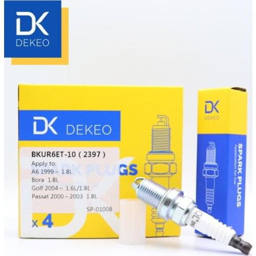 Dekeo For Audi 100 90 A4 A6 Avant Cabriolet Volkswagen Beetle Golf Jetta GL Mercedes-Benz C230 Kompressor Spark Plug BKUR6ET-10