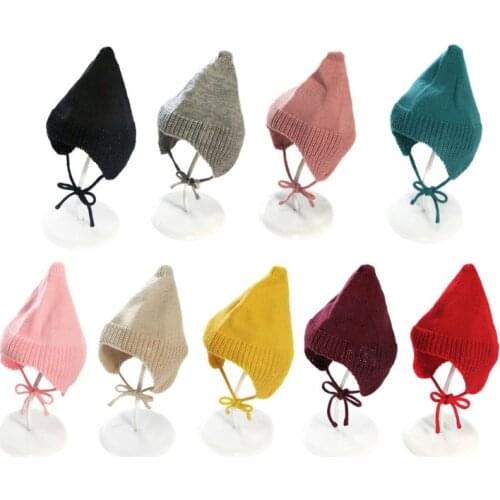 Baby Toddler Hat Winter Warm Cotton Knitted Newborn Hats Infant Girls Bonnet