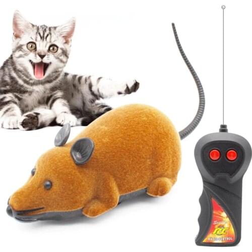 Pet Cat Toys Wireless Remote Control Mouse Pets Toy Interactive Plush Electronic RC Rat Mice Funny Pet Dog Cat Mouse Toy For Cat