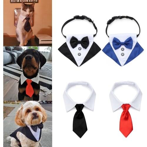 Cute Pet Dog Cat Necktie Adjustable Puppy Cat Formal Tie Wedding Party Lovely Tuxedo Suit Small Dog & Cat Pet Accessories