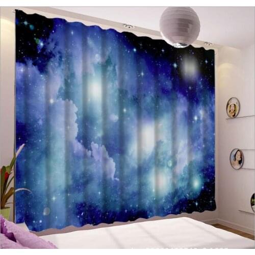 Blue sky 3D Window Curtain Luxury Blackout living room office Bedroom Digital print Cortina Drapes Rideaux Customized pillowcase