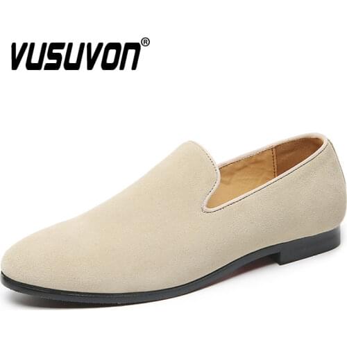2021 Men Fashion Cow Suede Loafers Spring Autumn Genuine Leather Driving Moccasins Slip on Casual Shoes Boys Big Size 37~48