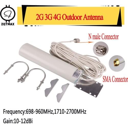 Outdoor 2g 3g 4g antenna 12dBi N/SMA female connector 698-2700MHz for mobile signal booster gsm repeater wifi router antenna