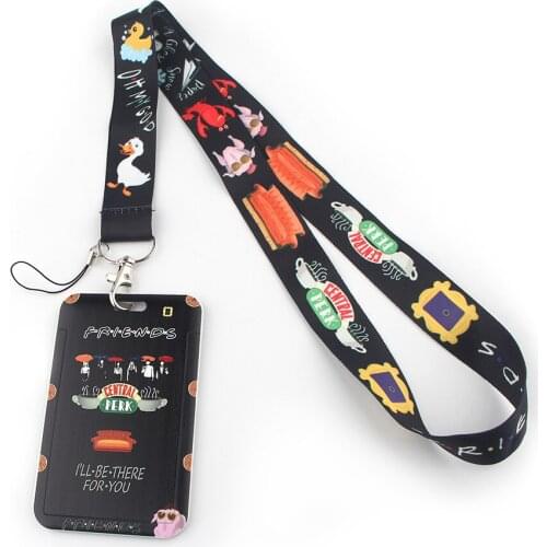 1pc ZF2212 Hot TV Show Friends Lanyards Id Badge Holder Keychain ID Card Pass Gym Mobile Badge Holder Lanyard Key Holder