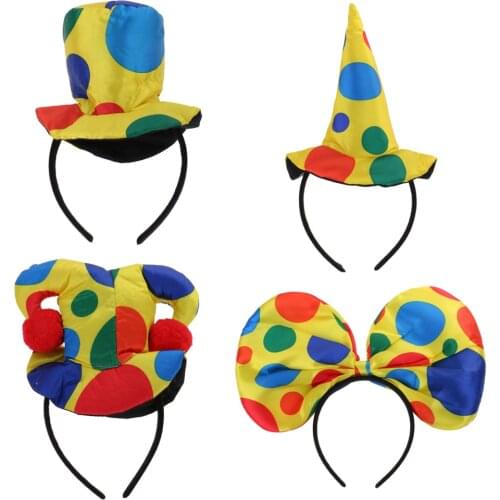 Clown Jester Hat Headband Circus Halloween Costume Fancy Dress Hair Accessories