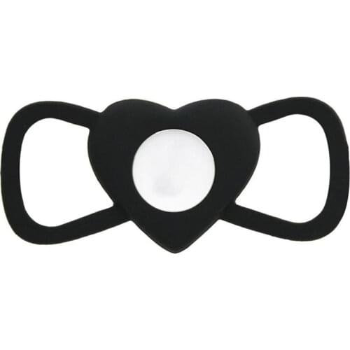 Pet Tracking And Anti-lost AirTags Black Love Bone Shape Pet Silicone Protective Case GPS Finder Anti-lost Tracker Cover