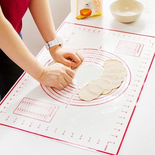 Silicone Baking Mat With Scale Rolling Dough Pad Kneading Dough Mat Kitchen Non Stick Pastry Oven Liner Bakeware 60*40/29*26cm