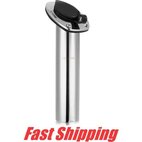 316 stainless steel Marine fishing rod rack holders oval shape Mirror Fishing rod socket for boat yacht Fishing accessories