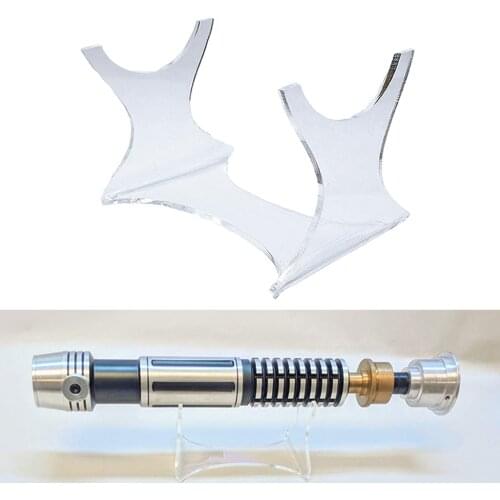 Clear U-shape Tabletop Horizontal Acrylic Display Rack Holder Stands Bracket Storage Shelf for Lightsaber Collectibles