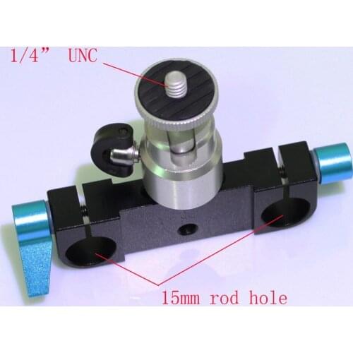RailBlock Rod Clamp with mini ball head for 15mm Support Rail Rig Rail system