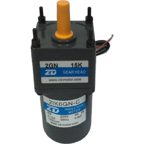 ZD 6W 220V AC Induction Motor 2IK6GN-C Speed Motor 2IK6RGN-C with Gear Head 2GN15K For Mask Machine