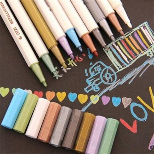 10 Colors/set Highlighters Marker Pens Water Chalk Pen for Scrapbook Photo Album Drawing Watercolor Drawing Stationery