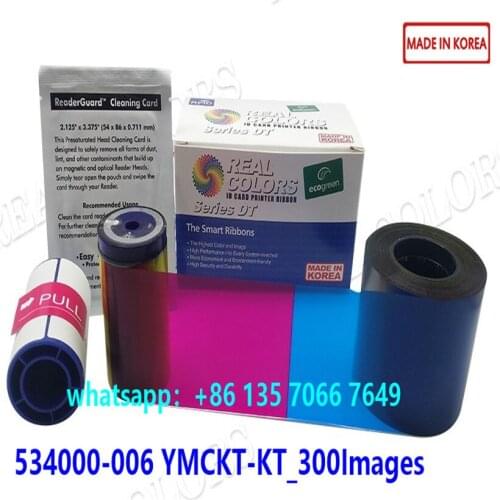 10Pieces Compatible Datacard SD360 Ribbon 534000-006 YMCKT-KT 300 Images & Cleaning Kits Made In South Korea