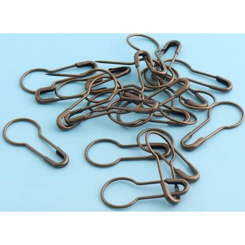 100-500pcs 21mm Bulb Safety Pins Bronze Gourd Shape Safety Pins Copper Pins Scarf pins Brooch Safety Pins DIY Pins for Garment