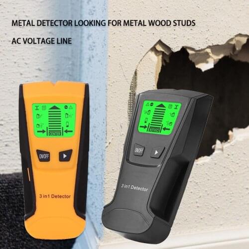 3 In 1 Metal Detector Find Metal Wood Studs AC Voltage Live Wire Detect Wall Scanner Electric Box Finder Wall Detector