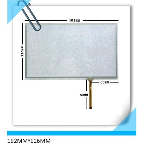 HSD080IDW1 AT080TN64 New 8 inch 192*116 192*117 car DVD navigation four-wire resistance touch screen 192MM*116MM