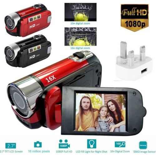 Portable Full HD 1080P Digital Camera 16X Digital Zoom 270 Degree Rotation Camcorder Video Cameras For Vlog
