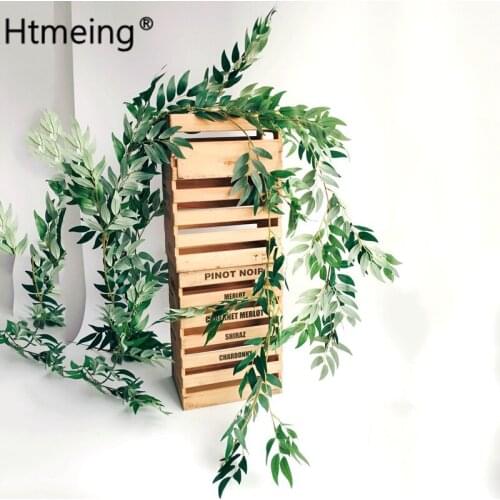 170cm Artificial willow vines simulation plant green rattan willow garland wedding Garden home hotel decorative flowers 1PCS