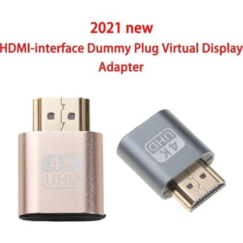 HDMI-compatible Virtual Display 4K DDC EDID Dummy Plug EDID Display Cheat Virtual Plug Dummy Emulator Adapter for Bitcoin Mining