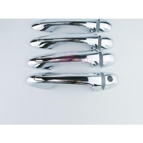 Chrome Car Styling Door Handle Cover Overlay Trim Panel Frame Garnish Kit 2014 2015 2016 2017 For Toyota RAV4 Accessories