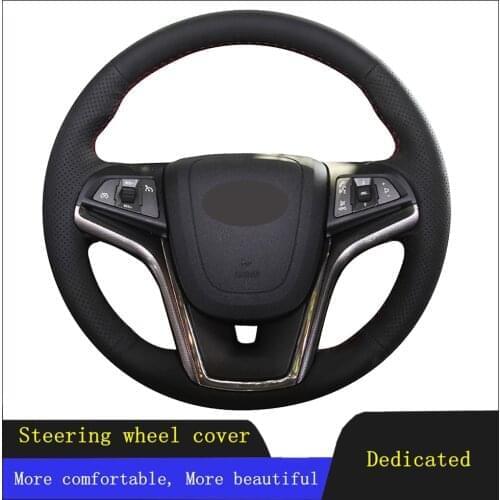 DIY Car Steering Wheel Cover Black Artificial Leather For Chevrolet Malibu 2011-2018 Volt Camaro 2011-2015 Aveo 2016 2017 2018