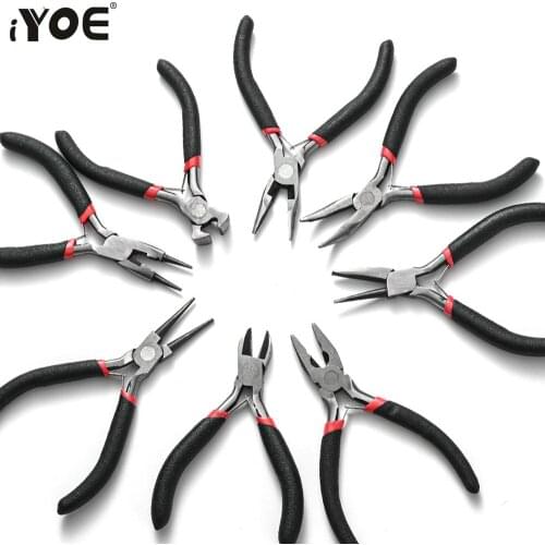 IYOE Multifunctional Jewelry Making Tools Pliers Vice Round Head Pointed Nose Pliers For Wire Cutter Bent Nose Needle
