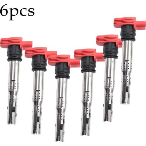 6 Pieces Car Ignition Coil For Audi A4 A5 A6 A7 A8 Q5 Q7 R8 For Jetta For Golf 06E905115E 06E905115