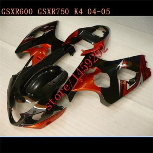 Fairing kit for GSXR600 750 04 05 mold GSXR600 750 2004 2005 GSXR600 GSXR750 04 05 GSXR600 750 K4 red black Fairing