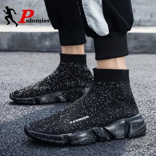 Men Sneakers Casual Shoes Breathable High Top Sock Shoes Fashion Ankle Boots Lightweight Couple Shoes Sneaker For Men Women Shoe