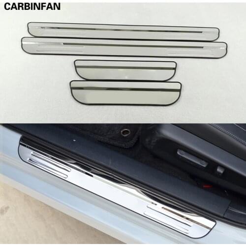 Car sticker styling accessories stainless door sill scuff plate cover trim guard protector door sills for honda civic 2016 2017