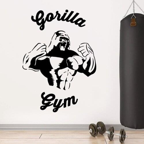 Gym Gosilla Wall Sticker Vinyl Decor For Living Room Children Room Decoration Decal Stickers Murals Wallpaper 3718