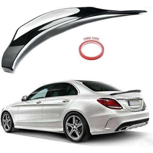 ABS Car Wing Spoiler Carbon Fiber Color Highkick Trunk MPS Spoiler Wing For Mercedes Benz W205 C63 AMG 2015-2019