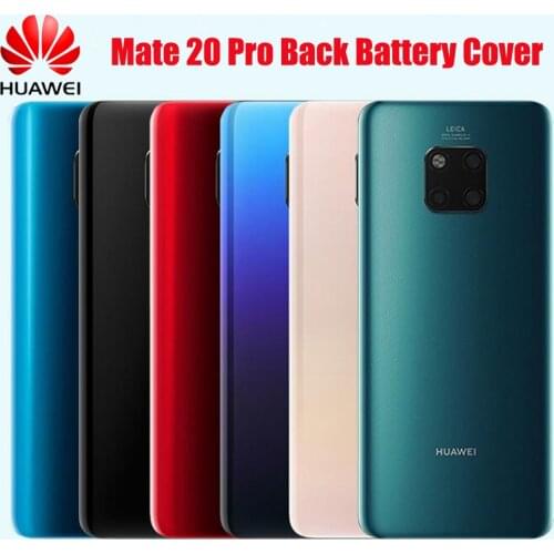 Original Huawei Mate 20 Pro Glass Housing Cover Replacement Back Rear Door Battery Case Housing Cover For Mate20 Pro +Camera Len