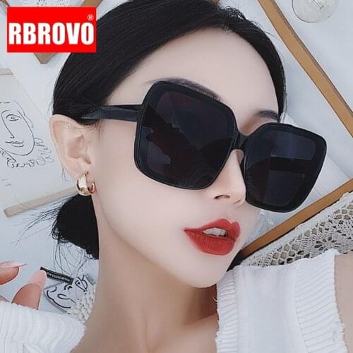 RBROVO Oversized Sunglasses Women Vintage Square Sun Glasses Women Brand Designer Eyeglasses For Women/Men Mirror Oculos De Sol