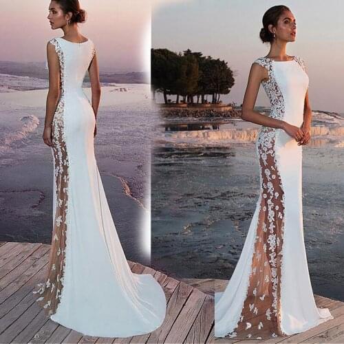 Sexy Long Sleeve Wedding Party Dress Women Vestido De Mujer Floor-length Evening Club Dresses