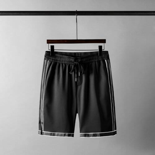 New Black Summer Mens Shorts High Quality Elastic Waist Casual Male Shorts Fashion Loose Ribbon Design Man Shorts 2xl