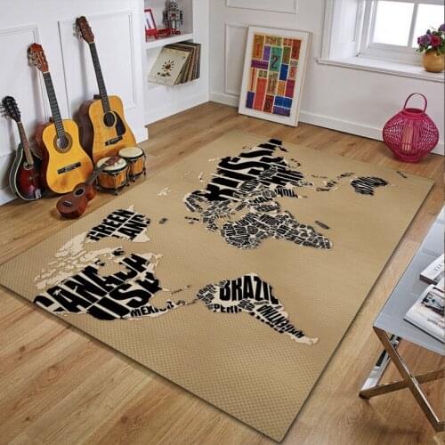 Modern Creative Letter Pattern Gold Kitchen Living Room Bedroom Bedside Carpet Mat CustomizationCustom Size